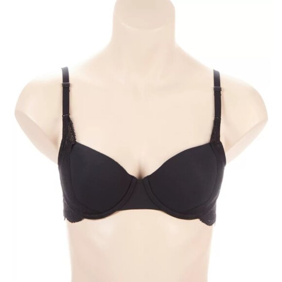 🆕NATORI Lush Demi Contour Underwire T-Shirt Bra 36C Black #711309 - Picture 6 of 11